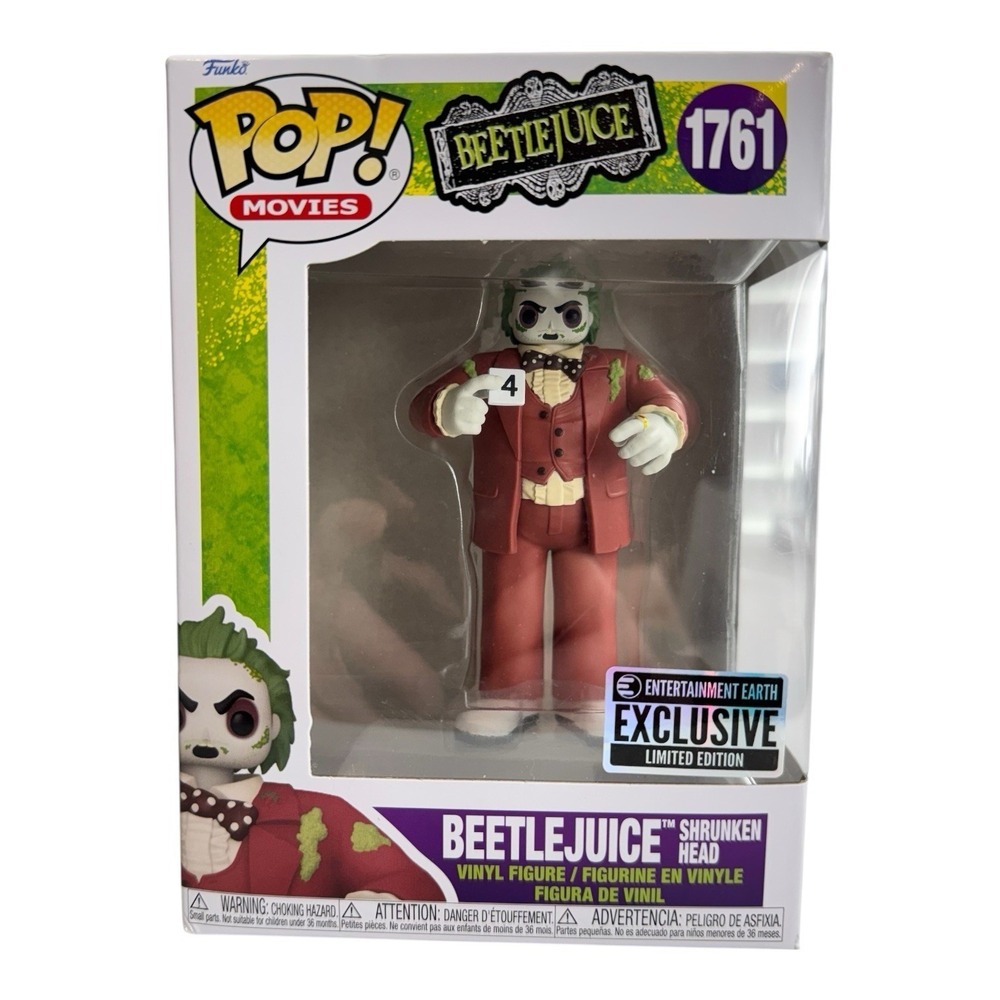 Funko Pop Beetlejuice Shrunken Head EE Exclusive 1761‎